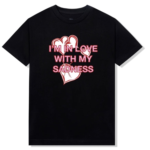 Anti Social Social Club Member Only Valentines Capsule Sadness Tee Size S - Picture 1 of 5